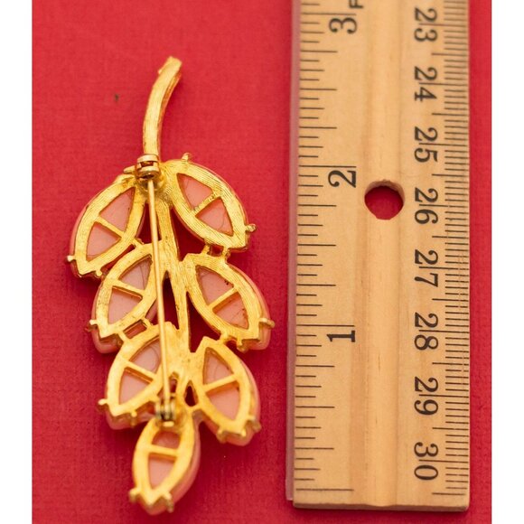 Vintage Rose Leaf Brooch - F28 - Picture 2 of 2